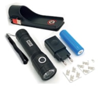 20W ANTI BLACK-OUT LED TORCH WITH CHARGING BASE
