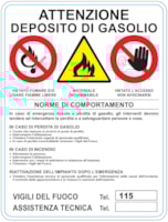 CART. 500x660mm ATTENZIONE Depos. GASOLIO