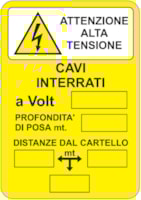 CART. 330x500mm Alta Tens. Cavi Interrati