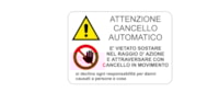 CART. 300x200mm Att.Cancello Automatico . .