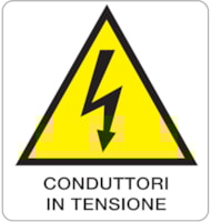 Danger sign - 330x350 mm - Conduttori in tensione