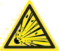 Triangular danger sign - Side: 140 mm