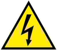 Triangular danger sign - Side: 140 mm