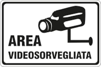 CART. 300x200mm AREA VIDEOSORVEGLIATA