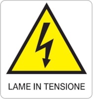 Danger sign - 330x350 mm - Lame in tensione