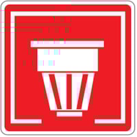 Fire sign - Al - Dimensions: 100x100 mm Fire sign - Al - Dimensions: 100x100 mm
