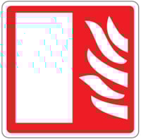 Fire sign - Al - Dimensions: 230x230 mm Fire sign - Al - Dimensions: 230x230 mm