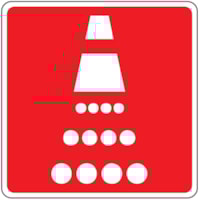 Fire sign - Al - Dimensions: 230x230 mm Fire sign - Al - Dimensions: 230x230 mm