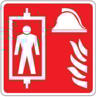 Fire sign - Al - Dimensions: 100x100 mm
