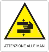 Danger sign - 330x350 mm - Attenzione alle mani