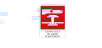 Fire sign - Al - Dimensions: 100x120 mm