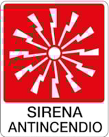 Fire sign - Al - Dimensions: 100x120 mm