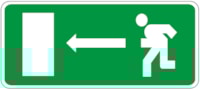 PEL.AD.220x100mm(cf.10pz) Uscita Emerg. SX