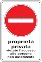 Private property sign - 250x400 mm