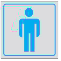 Al squared information sign - Side: 165 mm