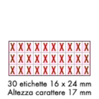 Foglio LETT.-NUM. MM 175x80 (cf.10pz)