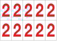 Adhesive label - 350x250 - 10 sheets / 10 labels each