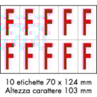 Adhesive label - 350x250 - 10 sheets / 10 labels each