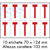 Adhesive label - 350x250 - 10 sheets / 10 labels each