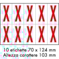 Adhesive label - 350x250 - 10 sheets / 10 labels each