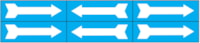 Adhesive arrows - 125x40 - 10 sheets / 11 labels each