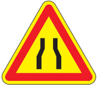 Mobile construction sign - Al - Triang. Side 600 mm