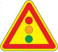 Mobile construction sign - Al - Triang. Side 600 mm