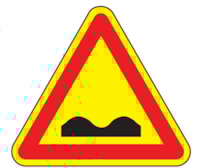 Mobile construction sign - Al - Triang. Side 600 mm