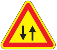Mobile construction sign - Al - Triang. Side 600 mm