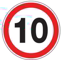 Mobile construction sign - Al - Diam: 600 mm