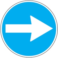 Mobile construction sign - Al - Diam: 600 mm
