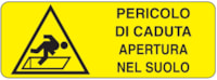 Rectangular danger sign - 350 x 125 mm