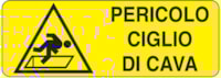 Rectangular danger sign - 350 x 125 mm