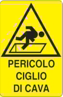 Rectangular danger sign - 330 x 500 mm