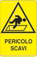 Rectangular danger sign - 330 x 500 mm