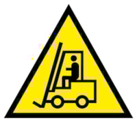 Triangular danger sign - Side: 140 mm