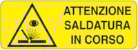 Rectangular danger sign - 350 x 125 mm