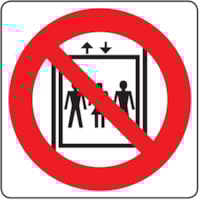 Square prohibition signs - Side: 125 mm