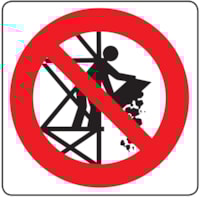 Square prohibition signs - Side: 125 mm