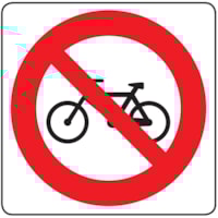 Square prohibition signs - Side: 125 mm