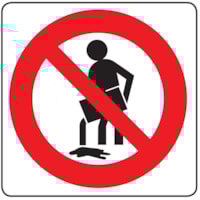 Square prohibition signs - Side: 125 mm