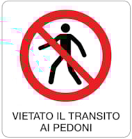 Rectangular prohibition signs - 330 x 350 mm