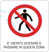 Rectangular prohibition signs - 330 x 350 mm