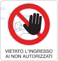 Rectangular prohibition signs - 330 x 350 mm
