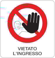 Rectangular prohibition signs - 330 x 350 mm