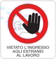 Rectangular prohibition signs - 330 x 350 mm