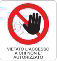 Rectangular prohibition signs - 330 x 350 mm