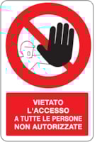 Prohibition sign - Al - 330x500 mm