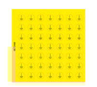 Adhesive label - Dimensions: 130 x 130 mm