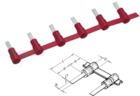 Chain blade terminal - S=0.34-1.5 - P=11.3 mm - Red